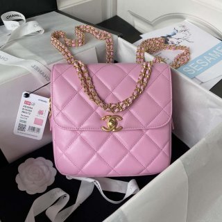 Chanel AS3384 Backpack Chain bag lambskin Pink