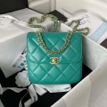 Chanel AS3384 Backpack Chain bag lambskin Green