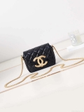 Chanel AP3208 Mini Flap bag With Chain shiny Lambskin & Gold-Tone Metal Black