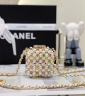 Chanel AS3769 MINI EVENING Bag Imitation Pearls & Gold-Tone Metal White & Multicolor