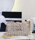 Chanel AS3771 EVENING Bag Glass Pearls & Gold-Tone Metal Transparent & Multicolor