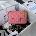 Chanel AS3113 Mini Flap Bag Lambskin Rose Red