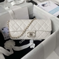 Chanel AS3791 Flap Bag Lambskin White