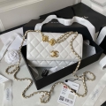 Chanel AP3424 Woc Mini Flap Bag Lambskin White