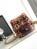 Chanel AS3947 Small Backpack Wool Tweed, Lambski & Gold-Tone Metal Orange