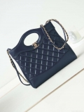 Chanel 31 mini Shopping Chain Lambskin leather AS4133 Bag Navy Blue