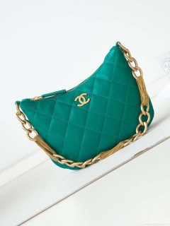 Chanel AS4220 HOBO Handbag Lambskin Green