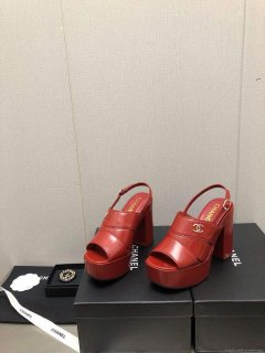 Chanel G45016 Patent Crumpled Lambskin Sandals C88321