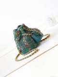 Chanel AS3947 Small Backpack Wool Tweed, Lambski & Gold-Tone Metal Green