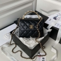 Chanel AP3513 Woc Clutch With Chain lambskin Imitation Pearls Enamel & Gold Black