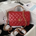 Chanel AS4307 Flap bag with Handle Lambskin Red