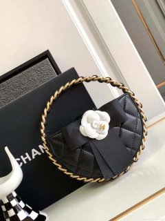 Chanel AP3584 Pouch Mixed Fibers Calfskin & Gold-Tone Metal Black