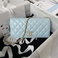 Chanel AP3363 Flap Baguette Bag Lambskin Blue