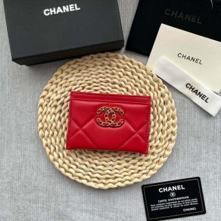 Chanel AP0941 CLASSIC CARD HOLDER Lambskin Red