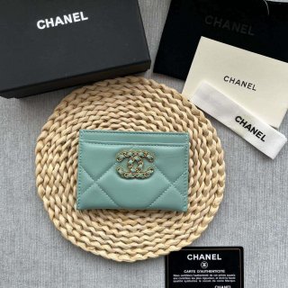 Chanel AP0941 CLASSIC CARD HOLDER Lambskin lake Blue