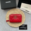 Chanel AP0945 CARD HOLDER Lambskin Red