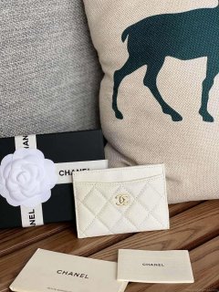 Chanel AP0213 Card Holder Calfskin White