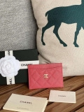 Chanel AP0213 Card Holder Calfskin Watermelon Red