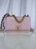 Chanel AP3267 19 Wallet on Chain Woc Shiny Lambskin Pink