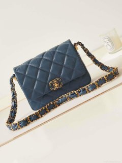 Chanel AS4423 Flap Lambskin bag Blue