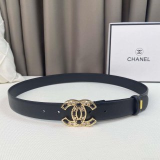 Chanel Belts Designer Calfskin Gold-Tone Metal Resin Diamante wide 3.0CM AA0582