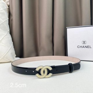 Chanel Belts Designer Patent Calfskin Gold-Tone Metal Resin Diamante wide 2.5CM AA0584