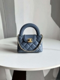 Chanel AP3435 Shiny Aged calfskin & gold-tone metal Navy Blue