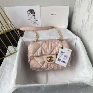 Chanel AS1115 Small Flap bag Satin fabric Pink