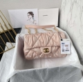 Chanel AS1118 Flap bag Satin fabric Pink