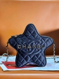 Chanel AS4579 Star Handbag Satin & gold-tone metal Black