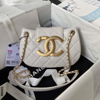 Chanel AS4609 Small Messenger bag Lambskin White