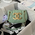 Chanel AS4609 Small Messenger bag Lambskin Green