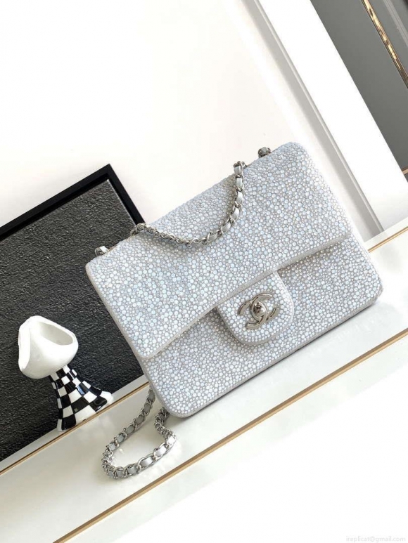 Chanel 23cm Flap Handbag Rhinestones 23S CF Limited Edition