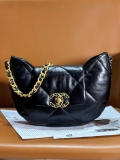 Chanel 24C AS4638 Hobo Bag Lambskin & Gold-Tone Metal Black