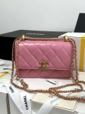 Chanel AS2615 Woc Wallet on Chain with Gold Charm Mini Vintage Calfskin Bag Pink