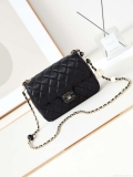 Chanel AS3783 Small Flap Bag 23P Lambskin Gold-Tone Metal 18.5 cm Black