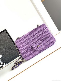 Chanel AS1116 24C Mini Flap Bag 20cm A69900 Tweed Purple