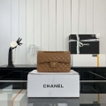 Chanel A01117 Flap Handbag Classic Bag Brown Lambskin