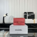 Chanel A01117 Flap Handbag Classic Bag Red Lambskin