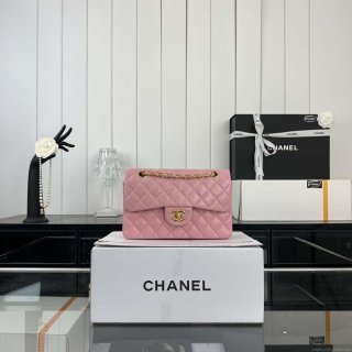 Chanel A01117 Flap Handbag Classic Bag Pink Lambskin