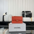 Chanel A01117 Flap Handbag Classic Bag Orange Lambskin