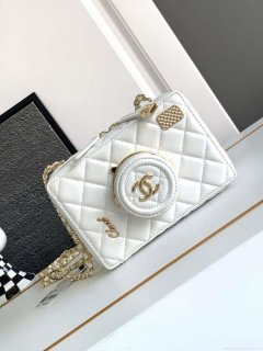 Chanel AS4817 Camera Case White Lambskin Bag