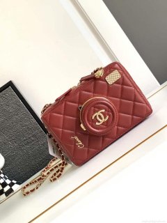 Chanel AS4817 Camera Case Red Lambskin Bag