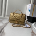 Chanel AS4848 Mini Flap bag With top handle Gold