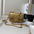 Chanel AS4847 Mini Flap bag With top handle Gold