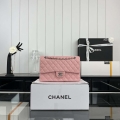 Chanel A01112 Flap Classic 11.12 Handbag Grained Calfskin & Silver-Tone Metal Pink