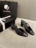 Chanel Women’s G31318 Slingbacks Goatskin Grosgrain Sandals Shoes C91004