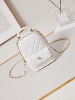 Chanel Ap3753 CLASSIC MINI Backpack Lambskin White