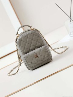 Chanel Ap3753 CLASSIC MINI Backpack Calfskin Grey