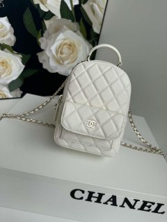 Chanel Ap3753 CLASSIC MINI Backpack Calfskin White